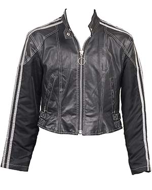 Black Zip Down Stylish Leather II Jacket