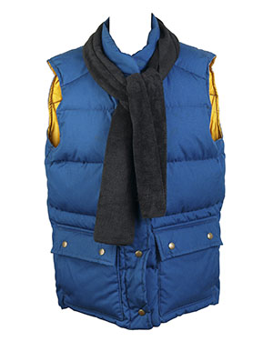 Blue Zip Down Armless Jacket